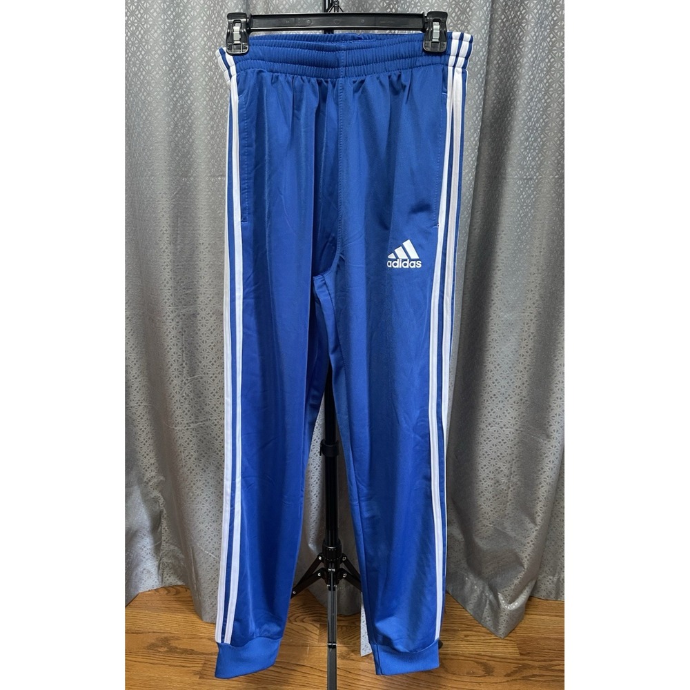 adidas Mens Blue Medium M Pants Joggers Running Activewear Polyester